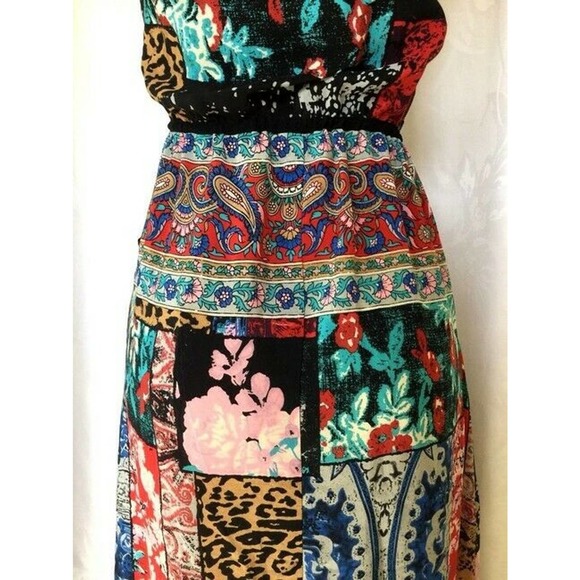 Tolani Anthropologie Boheme Dress silk Maxi Multi - Picture 4 of 6